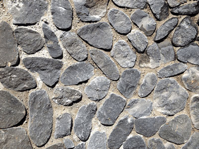 Galets basalte tranchés Galets basalte tranchés